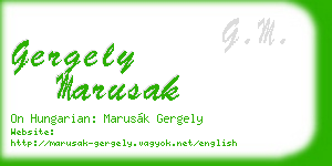 gergely marusak business card